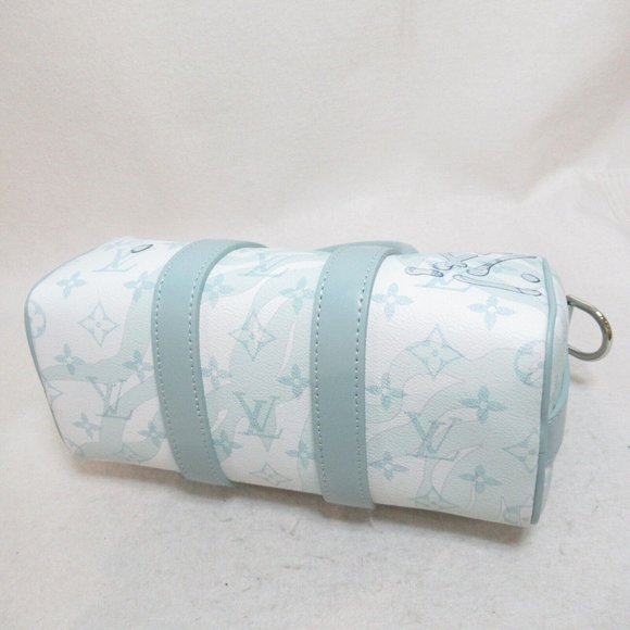 Authenticity Guaranteed LOUIS VUITTON Aua Keepall Boston Bag - Picture 5 of 10